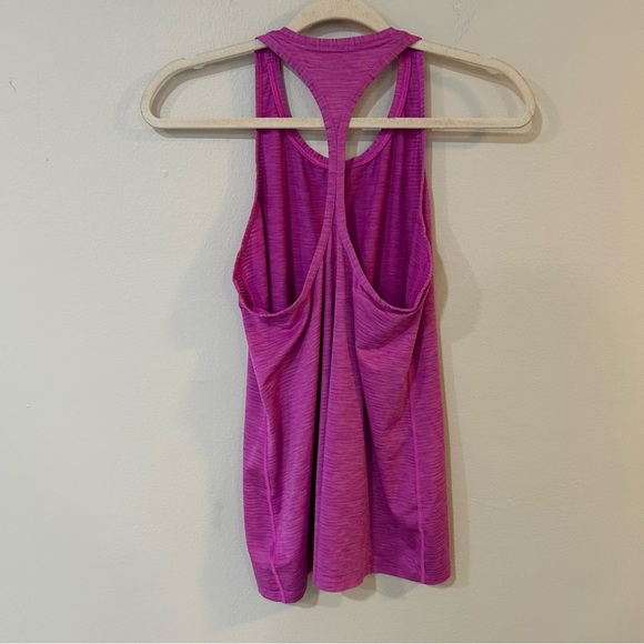 Athleta High Neck Shadow Stripe Chi Tank Racerback Purple Women’s Size Small - Picture 5 of 7